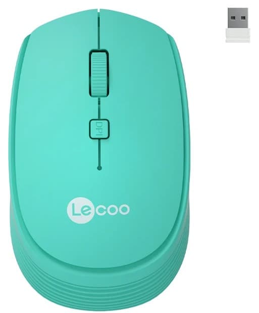LECOO WS202 WİRELESS MOUSE TURKUAZ