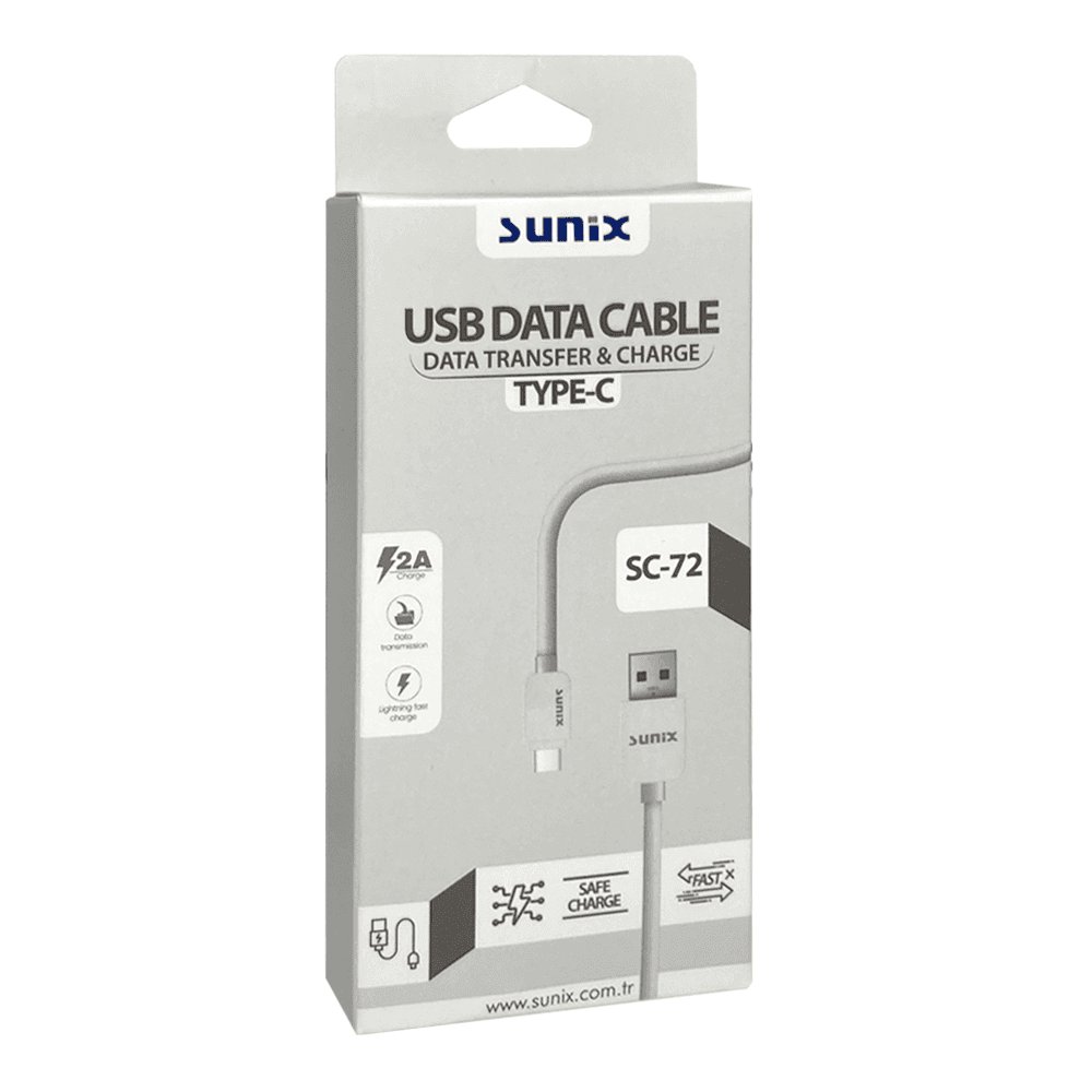 SUNİX SC72 TYPE-C ŞARJ KABLOSU