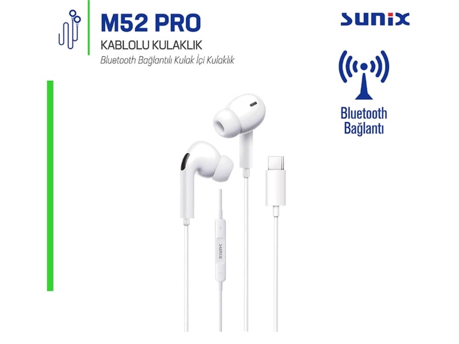 SUNİX KABLOLU KULAKLIK M52 PRO TYPE-C