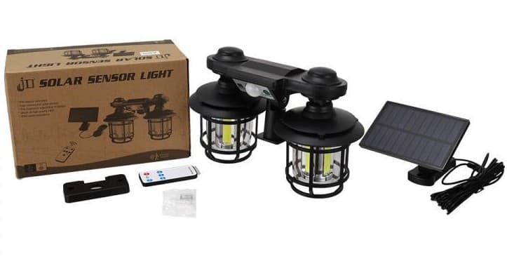 JD SOLAR JD-2217A SENSÖRLÜ İKİLİ DUVAR LAMBASI UZAKTAN KUMANDALI