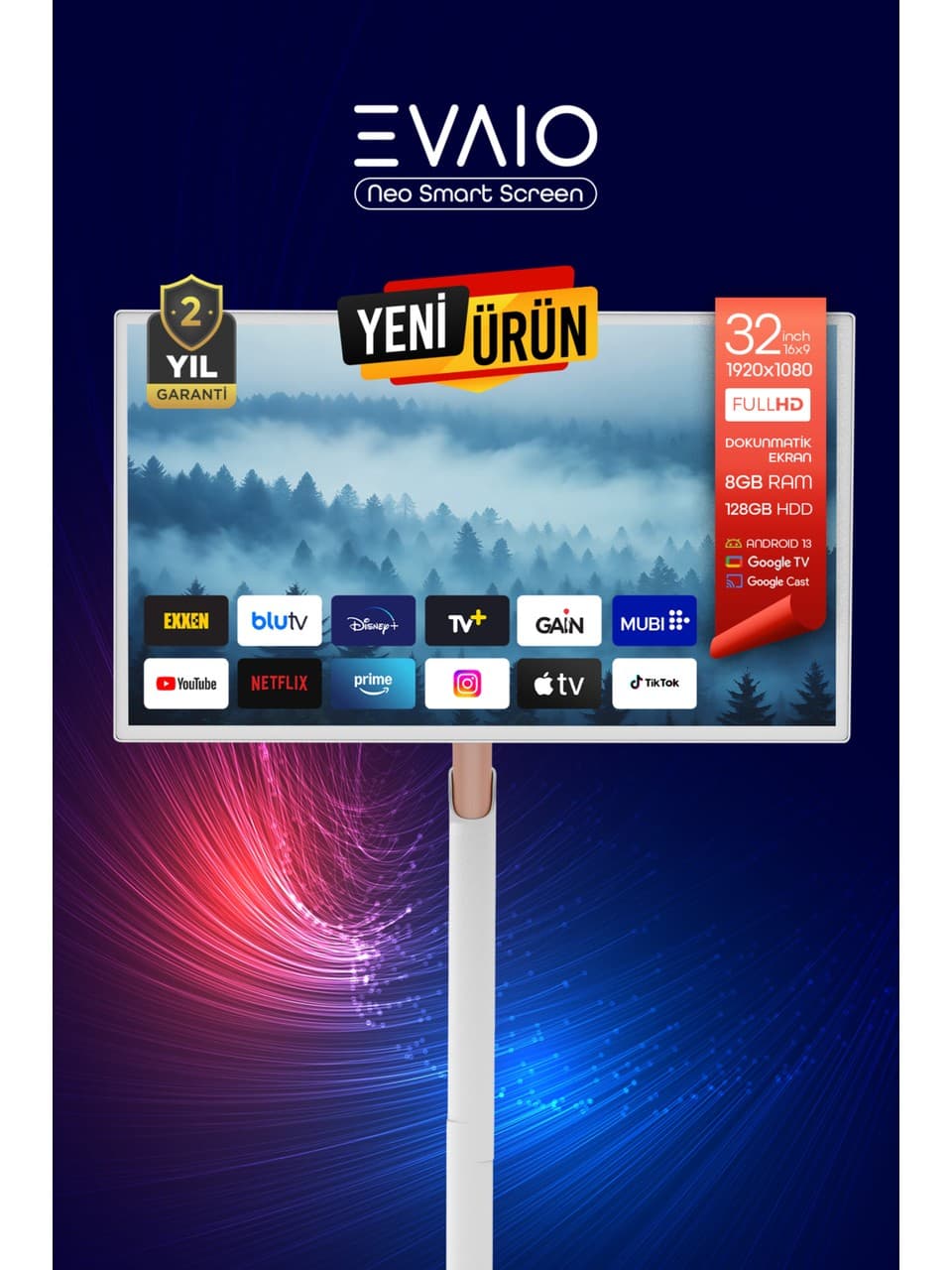 EVAİO NEO HD-320A 32 İNCH ANDROİD TAŞINABİLİR MOBİL EKRAN FULL HD