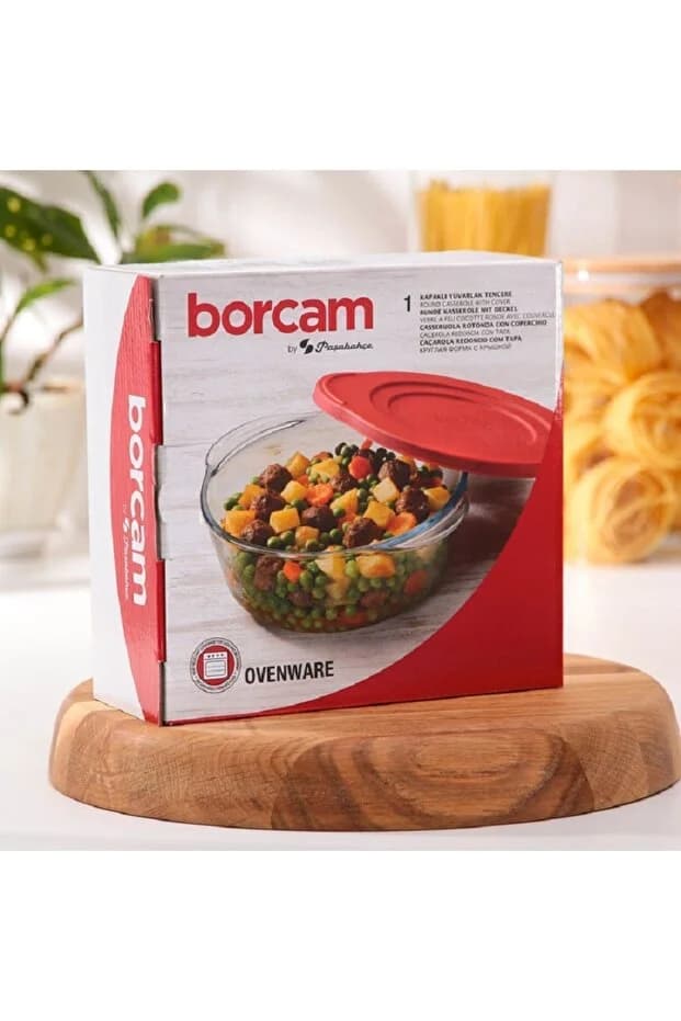 Paşabahçe Borcam 1450 cc Plastik Kapaklı Cam Tencere 59123