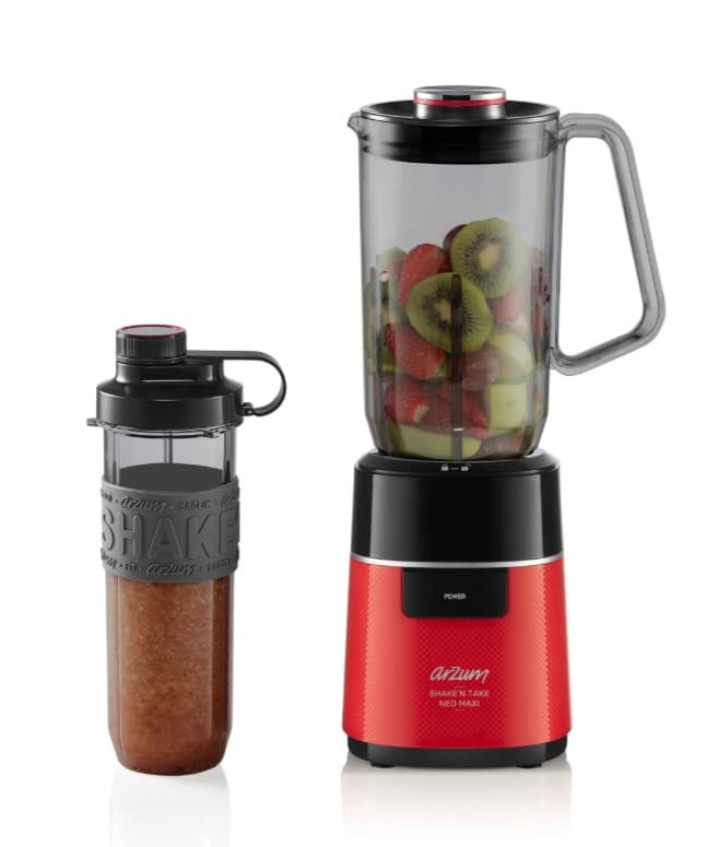 ARZUM AR1174 SHAKEN TAKE NEO MAXİ SÜRAHİ BLENDER KIRMIZI