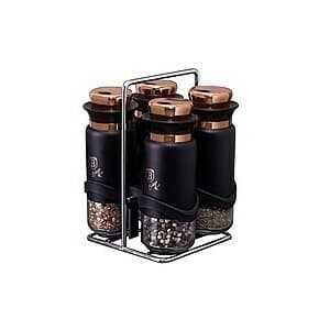 BERLİNGERHAUS BH-1999 BAHARAT KAVANOZU 5 PARÇA BLACK ROSE