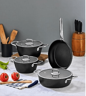 POLOCHEF QUATRO TİTANTYUM TENCERE SETİBLACK QTS-100