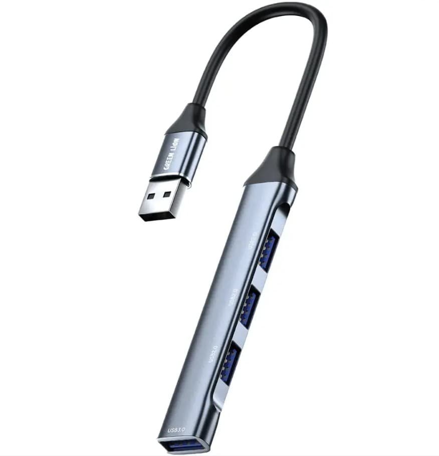 Green Lion 4'ü 1 Arada USB-C Hub Çoklayıcı Dönüştürücü - Siyah GN4N11HUSBCBK