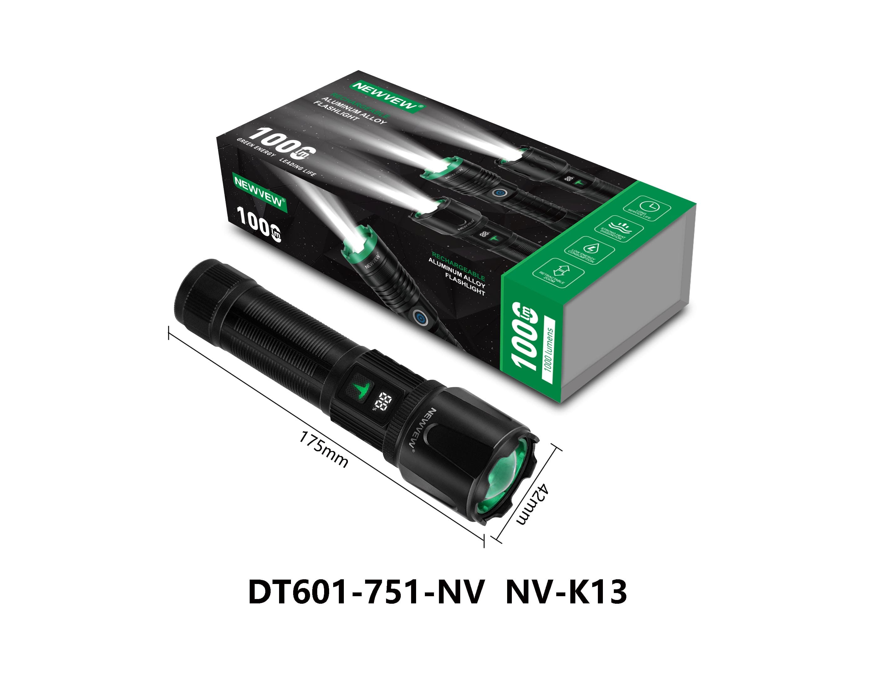 NEWVEW NV-K13 EL FENERİ 1000 LUMEN