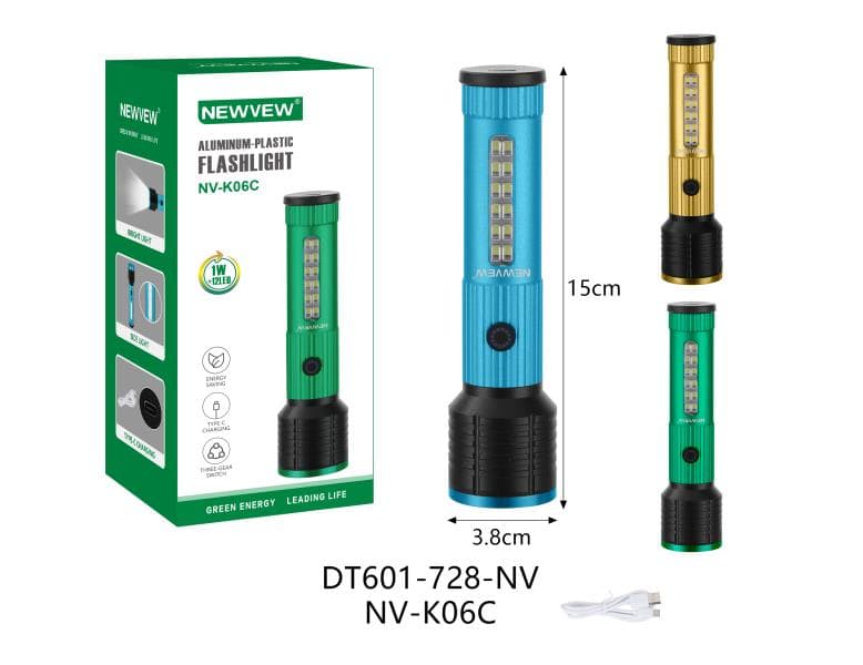 NEWVEW NV-K06C ŞARJLI EL FENERİ 1200MAH