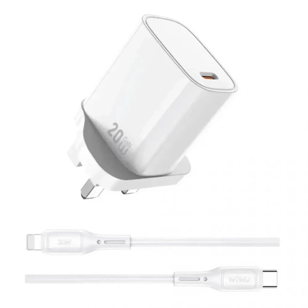 Wiwu Essen Wi-G007 Fast Charger + Ligtning Cable 20w