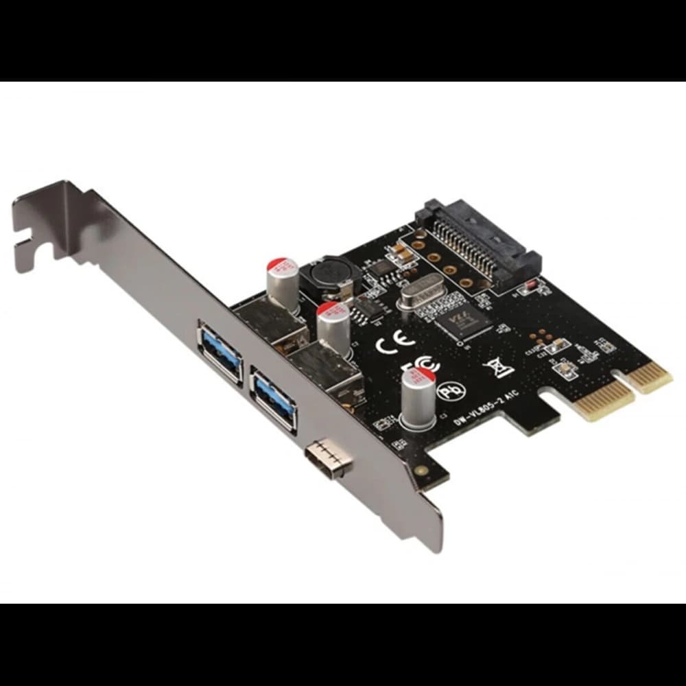 Aksesuar Pcı-Exp Kart Usb 3.0 2 Port Type-C Usb3.1 1 Port