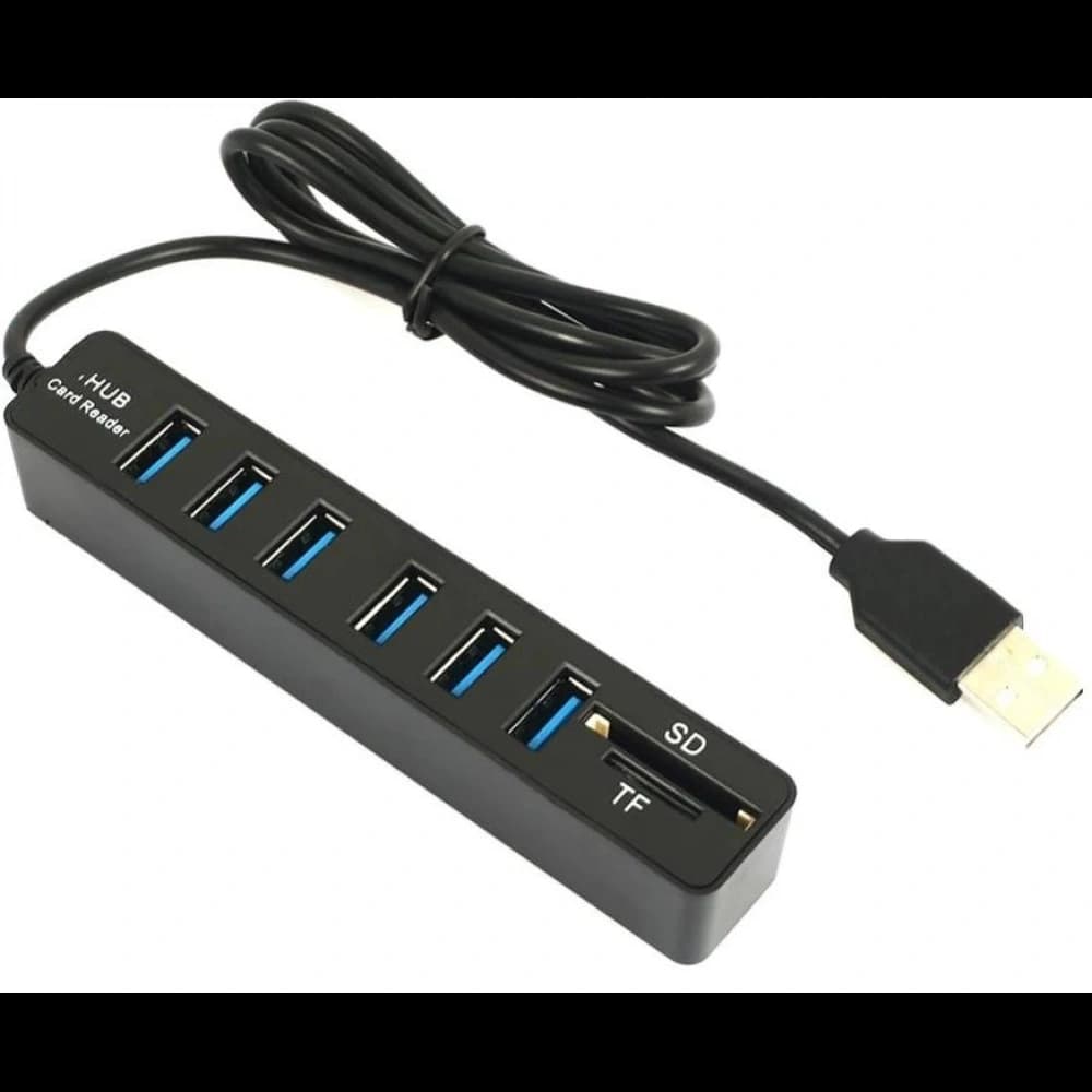 KART OKUYUCU USB Hub 6 Port + SD, TF Kart Okuyucu