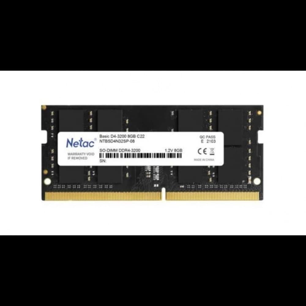 BELLEK NETAC BASIC 8GB 3200MHZ DDR4 NTBSD4N32SP-08 NOTEBOOK