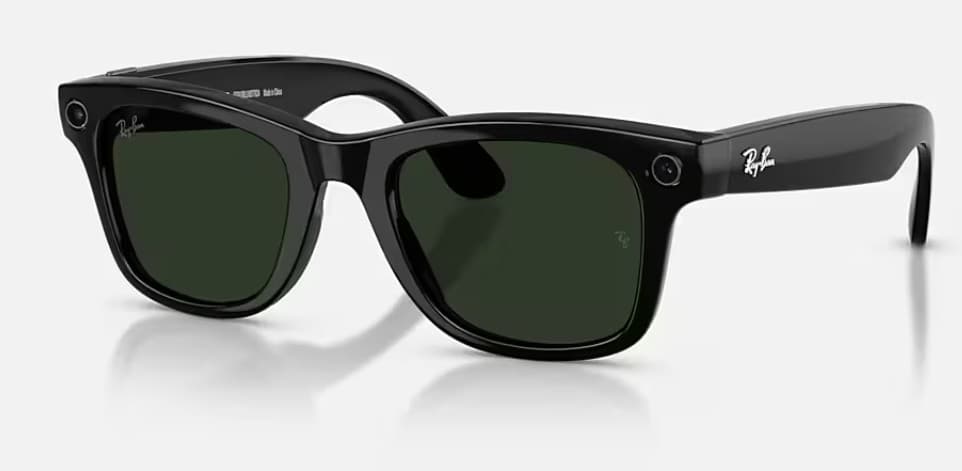 RAYBAN META WAYFARER GEN 2 AKILLI GÖZLÜK F SHİNY BLACK - L CLEAR/GRAPHİTE GREEN TRANSİTİONS RW4012 53MM