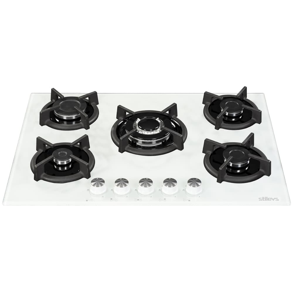 STİLEVS ST-AO-GLS90 BEYAZ KRİSTAL CAM OCAK