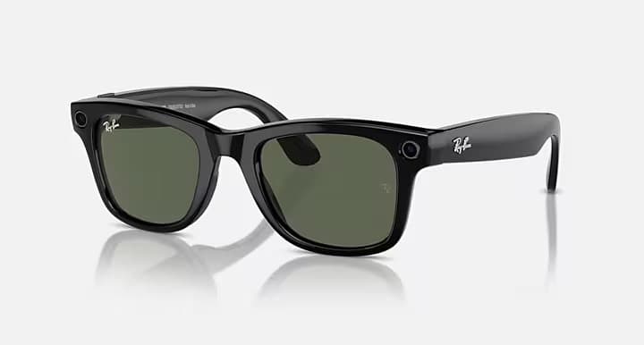 RAYBAN META WAYFARER AKILLI GÖZLÜK F SHİNY BLACK/L G15 GREEN RW4006 50MM