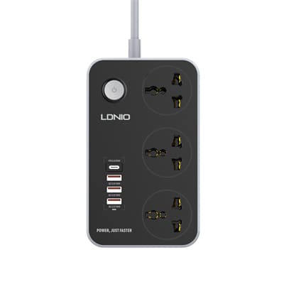 LDNIO 2500W 3 AC OUTLETS UNİVERSAL POWER STRİP SC3412