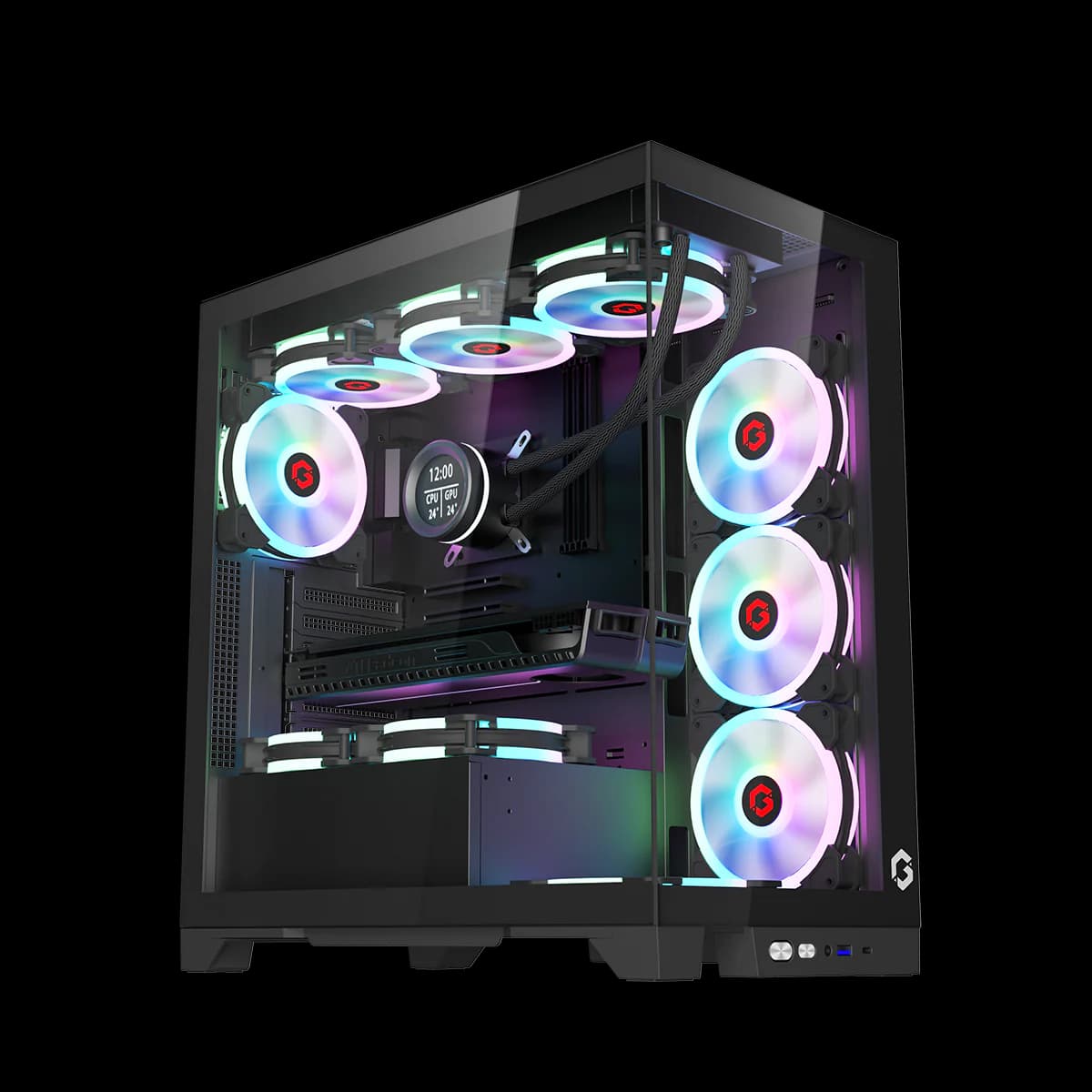 GAMEON GO-EMPERORIV-M MİDNİGHT SERİSİ MİD TOWER OYUNCU KASASI SİYAH