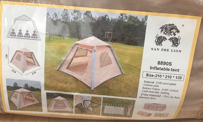 SANZHE LİON 2555046 ŞİŞME KAMP ÇADIRI 210X210X135 INFLATABLE TENT