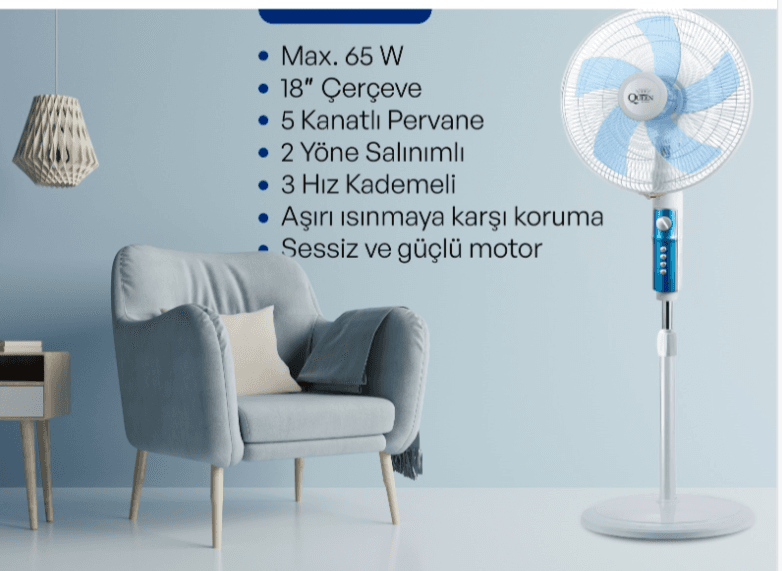 QUEEN 18" F250 VANTİLATÖR