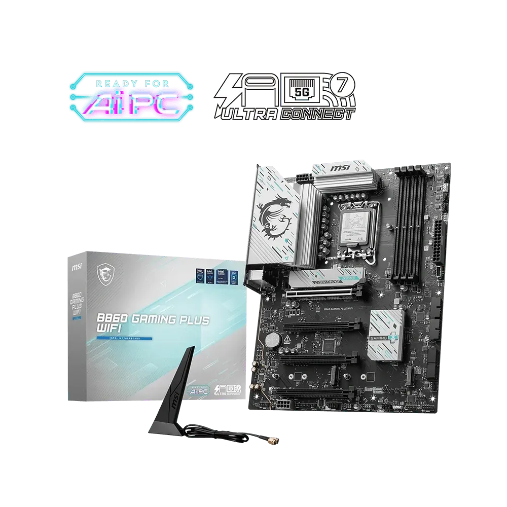 Msi B860 Gaming Plus WiFi DDR5 8800+(OC)MHz Wi-Fi 7 ATX 1851 2