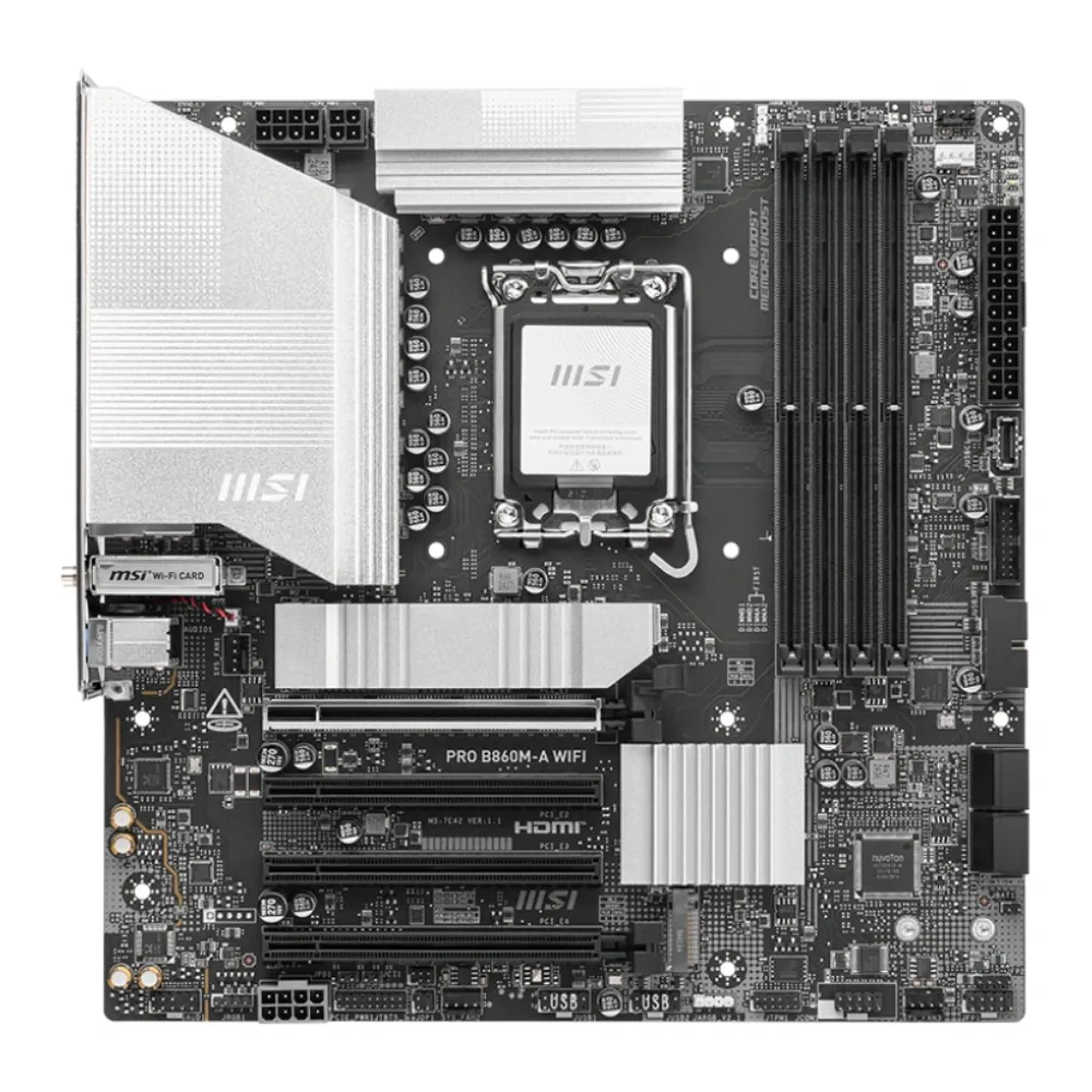 Msi Pro B860M-A WiFi DDR5 8800+(OC)MHz Wi-Fi 7 mATX 1851 2