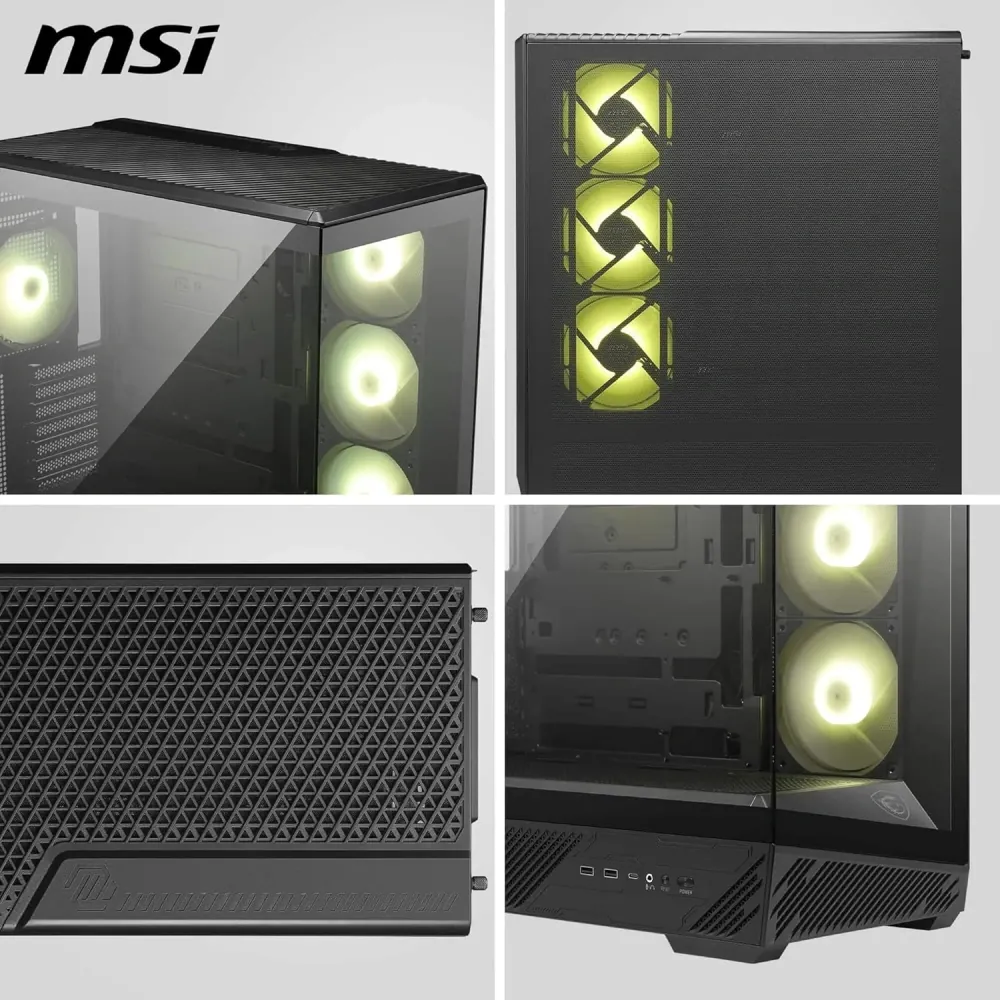 Msi Mag Pano 130R PZ 4xARGB Fan USB 3.2 ATX Siyah Tower Gaming 2