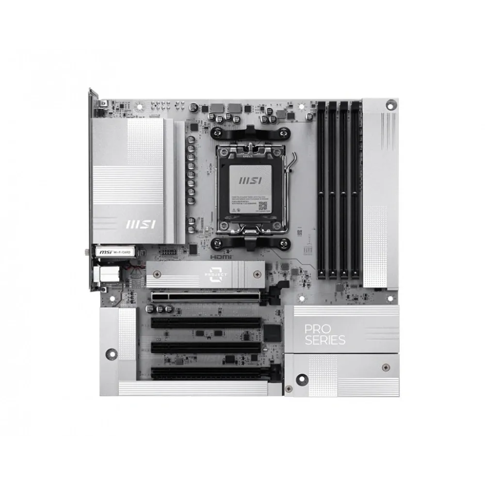 Msi Pro B850M-A WiFi Pz DDR5 Am5 Ddr5 8200MHz+(OC)MHz Wi-Fi 7 mATX 3