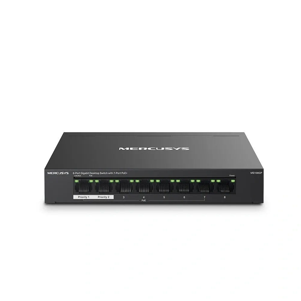 Switch Mercusys MS108GP 8 Port Gigabit 7 Port PoE 2