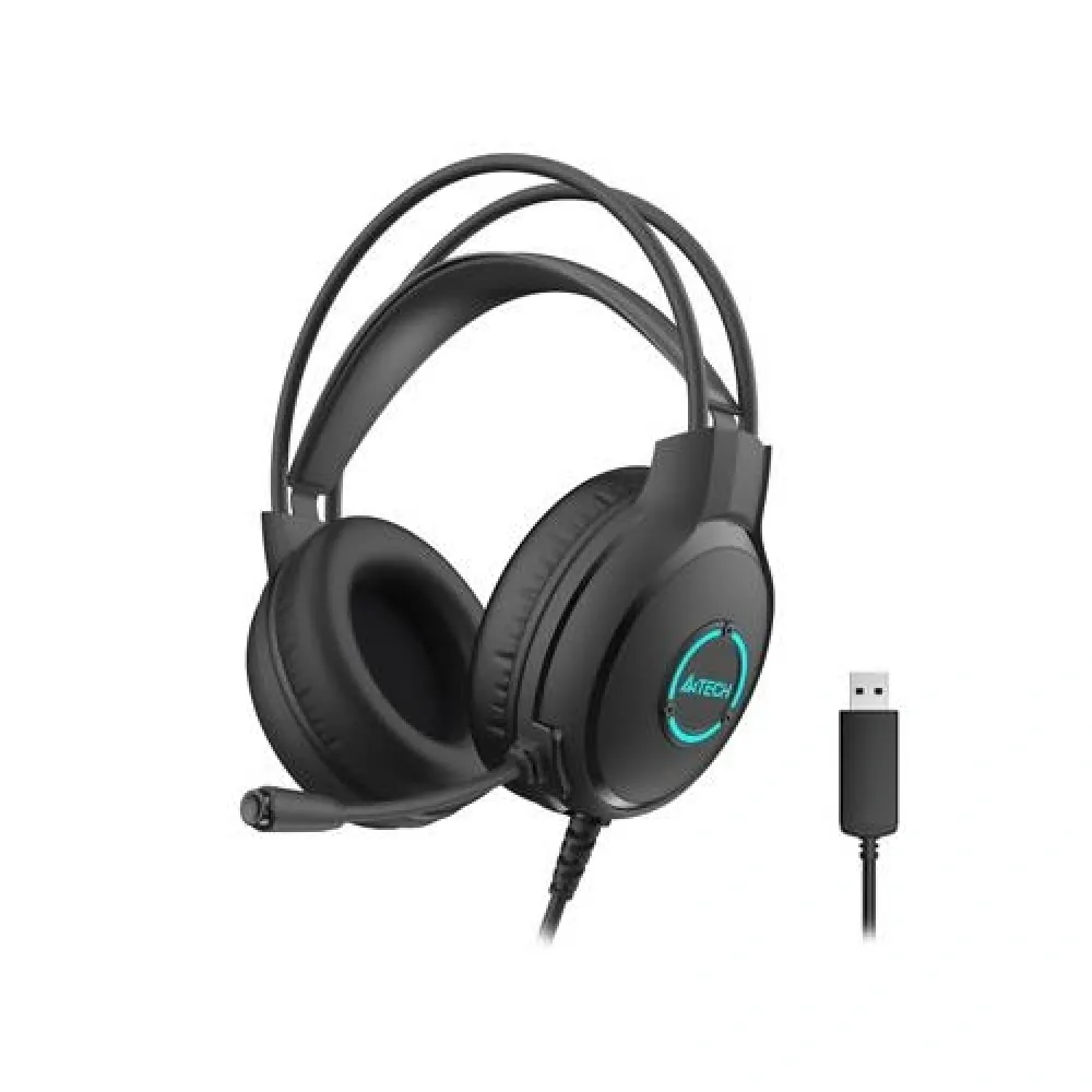 Kulaklık A4 Tech FH-300U Mikrofonlu Siyah USB 2