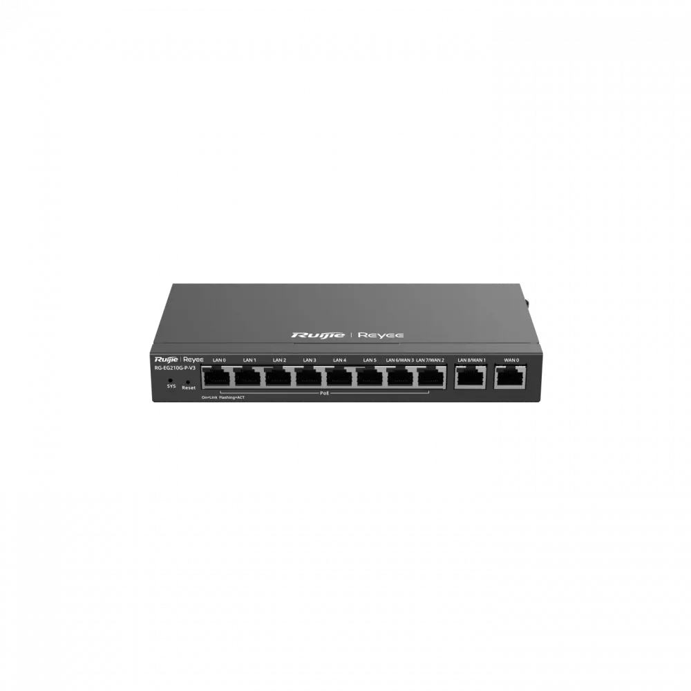 Ruijie Reyee Rg-Eg210g-P-V3 10 Port 8 Port PoE Gigabit Switch