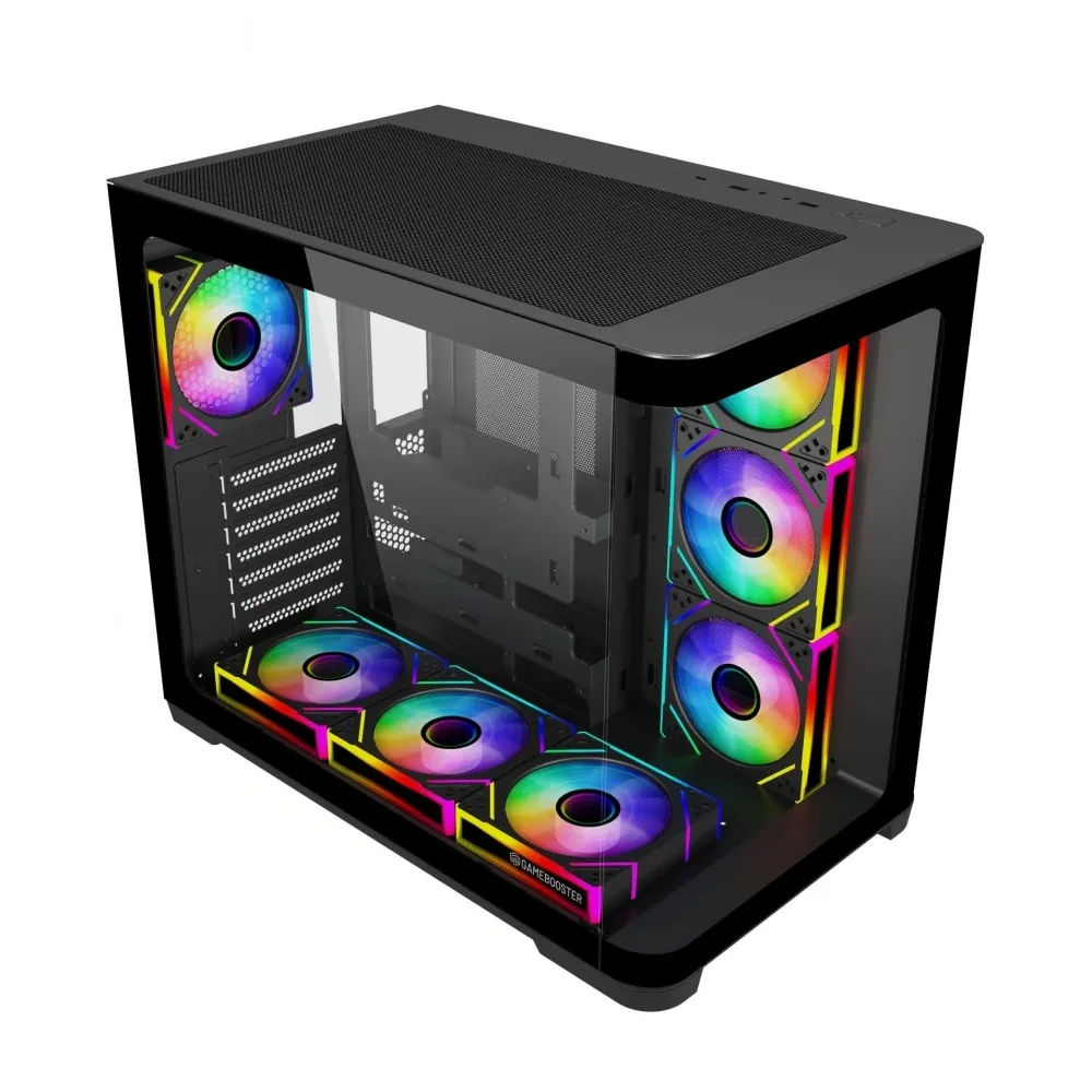 GameBooster GB-G2852B Curved Temperli Camlı 7*ARGB Fan SeaView 3