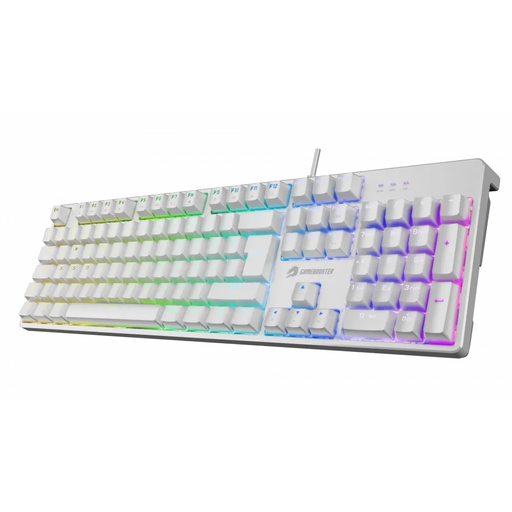 GameBooster G24W Enigma Rainbow Red Switch Mekanik Beyaz 2