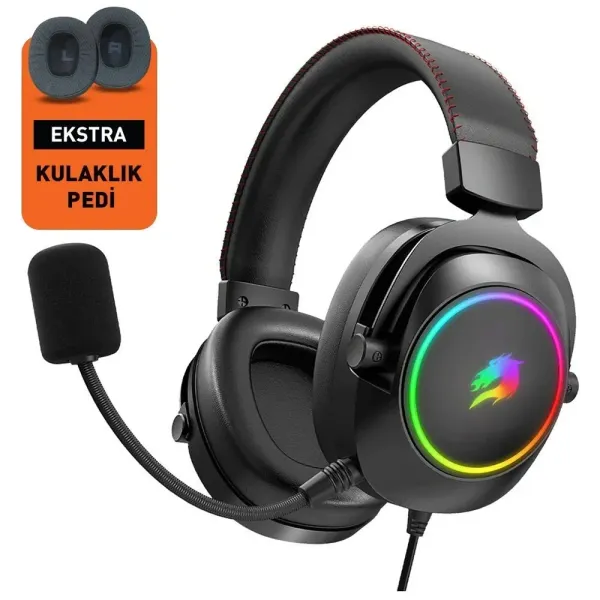 GameBooster H44 RGB USB7.1 SiyahProfesyonel Oyuncu Kulaklığı