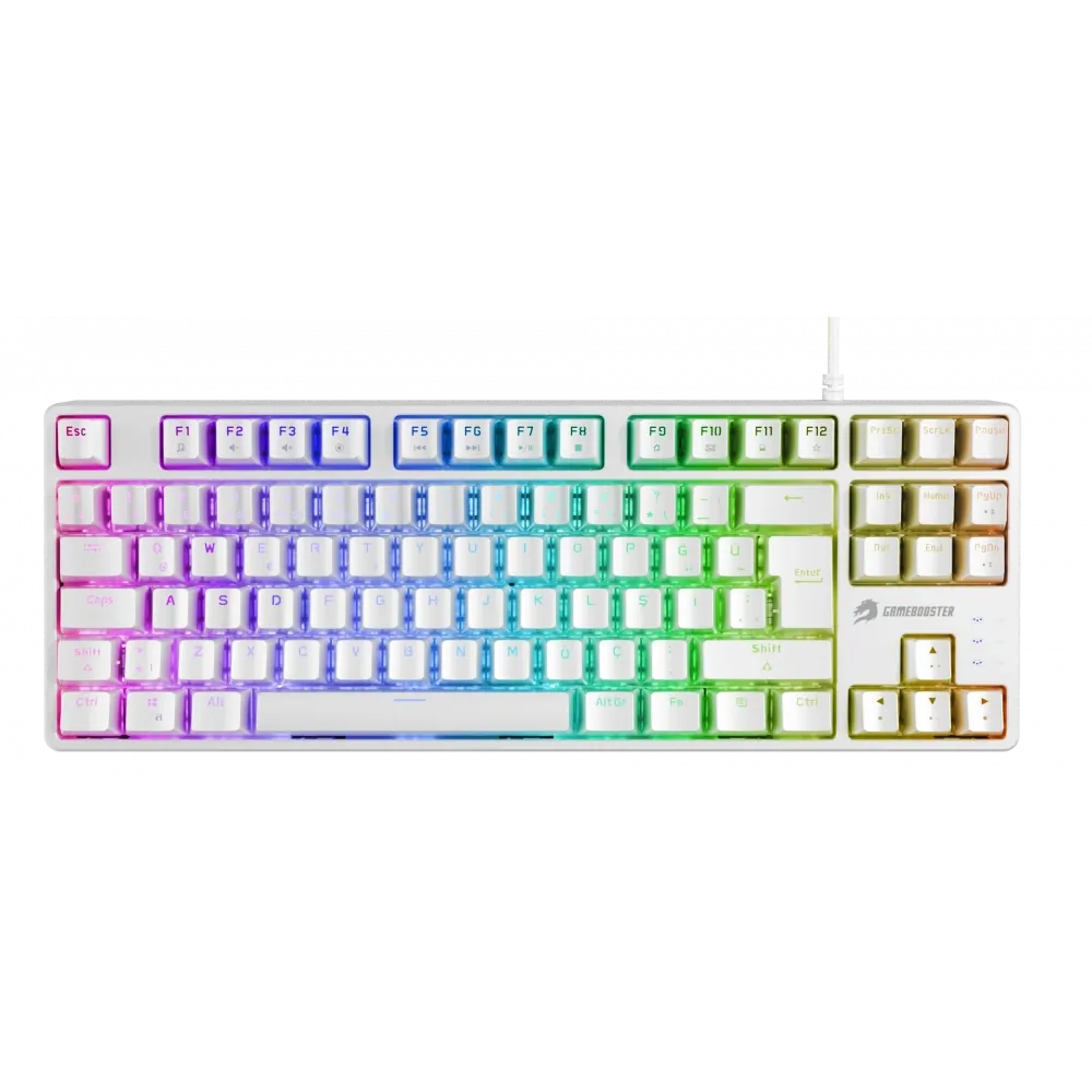 GameBooster G23W Enigma TKL Rainbow Red Switch Mekanik Beyaz