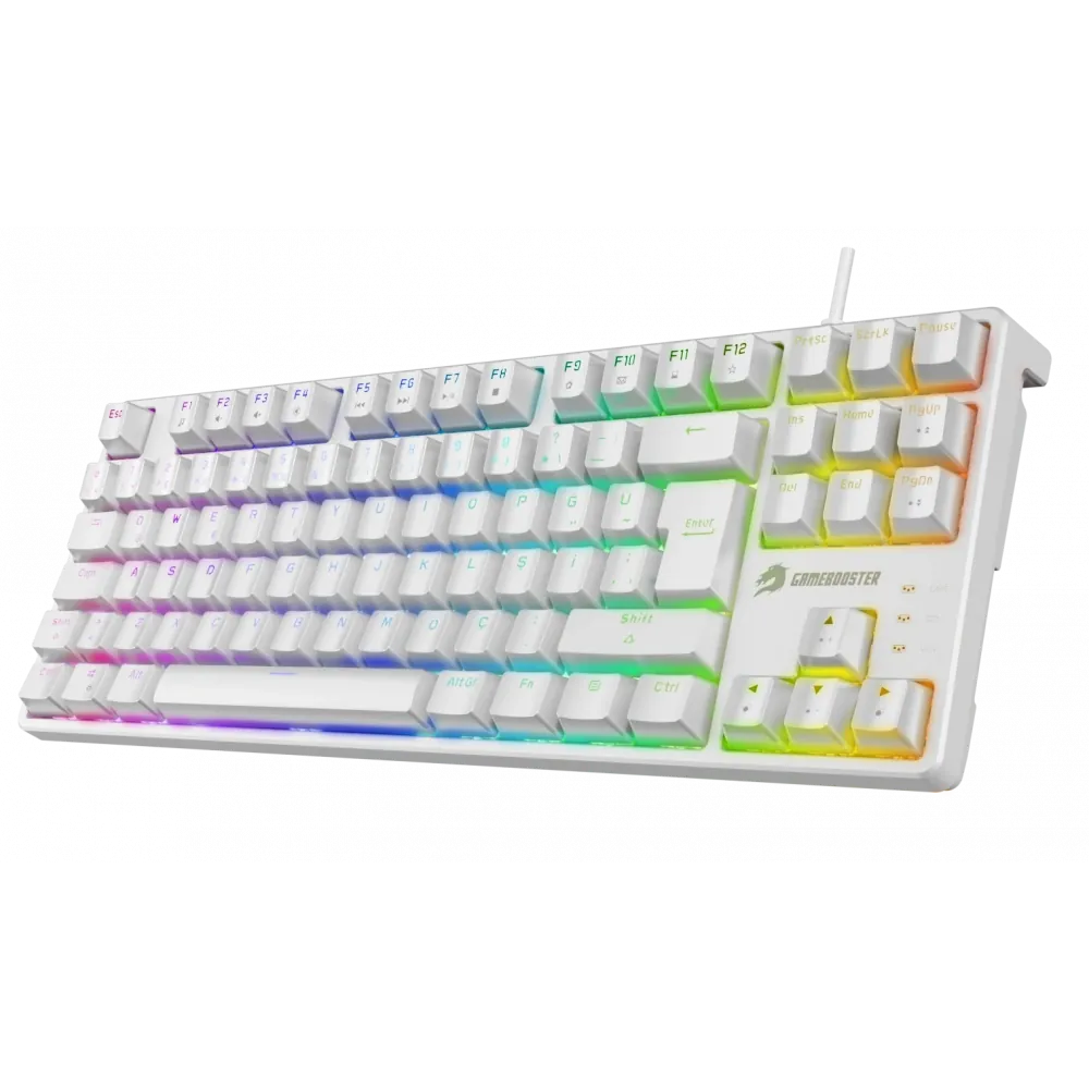 GameBooster G23W Enigma TKL Rainbow Red Switch Mekanik Beyaz thumbnail 3