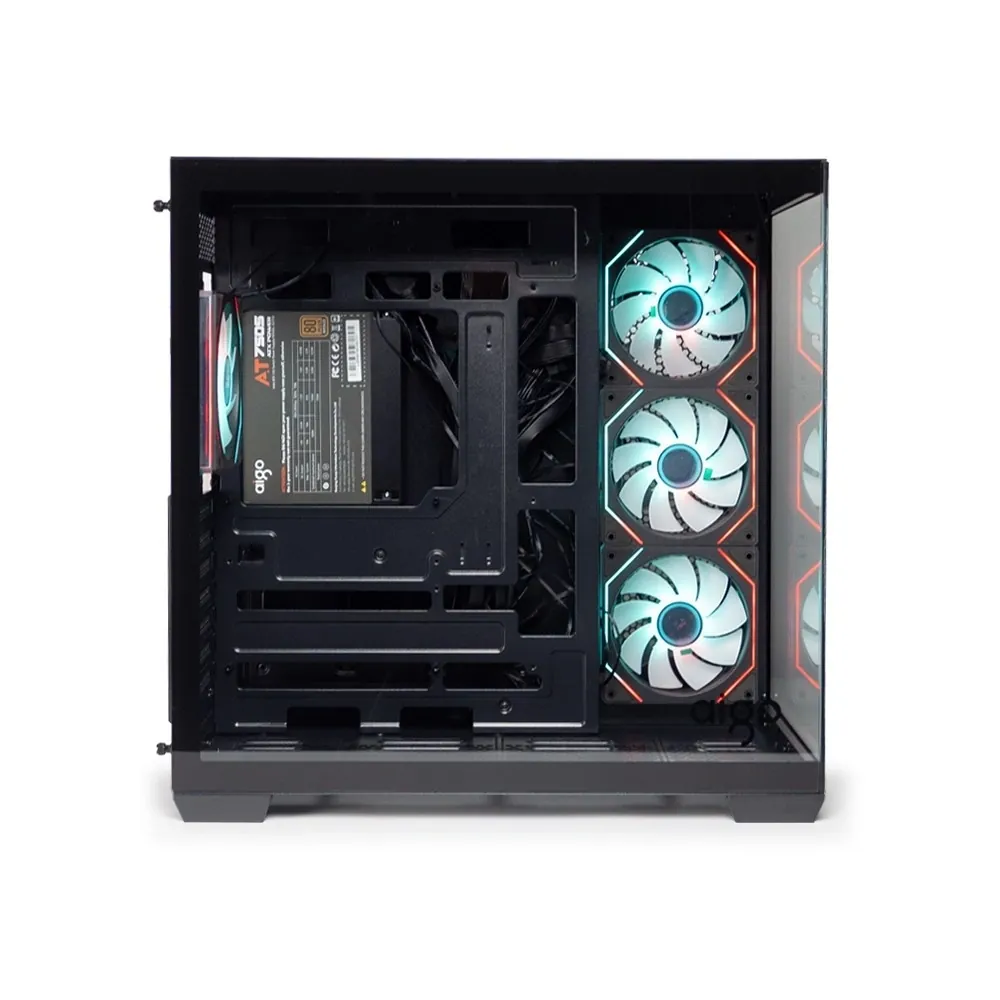 Kasa Aigo C280 Siyah 750W 80+ Bronze ARGB Mid Tower thumbnail 2