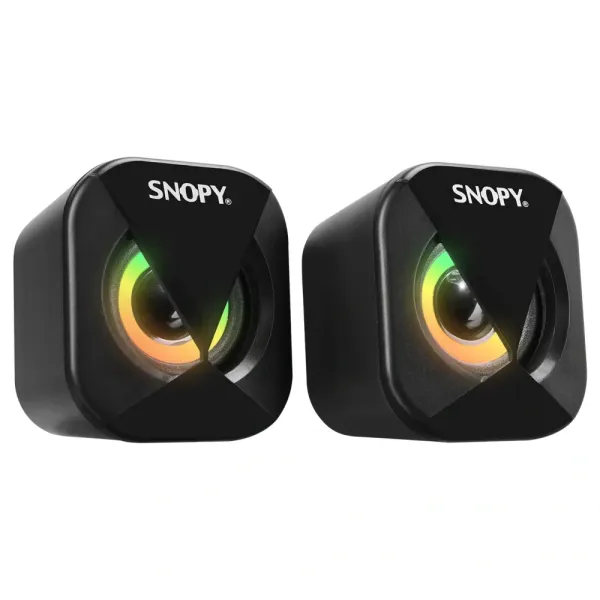 Snopy SN-83U 2.0 Mini Led Işıklı 2Wx2CH Siyah USB Gaming Hoparlör