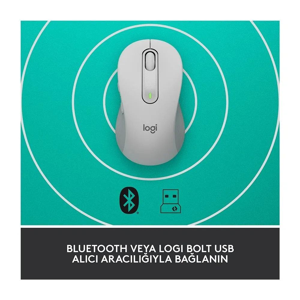 Logitech M650 L Signature Kablosuz Mouse Beyaz 910-006238 thumbnail 4