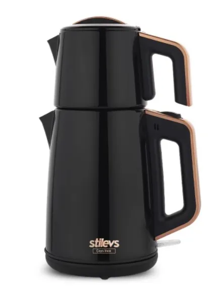 STİLEVS ÇAYS İNOX ÇELİK ÇAY MAKİNESİ SİYAH 2