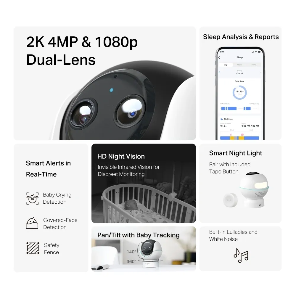 Tp-Link Tapo C840 2K 4MP + 1080p Çift Görüş Çift Lensli IP Wifi