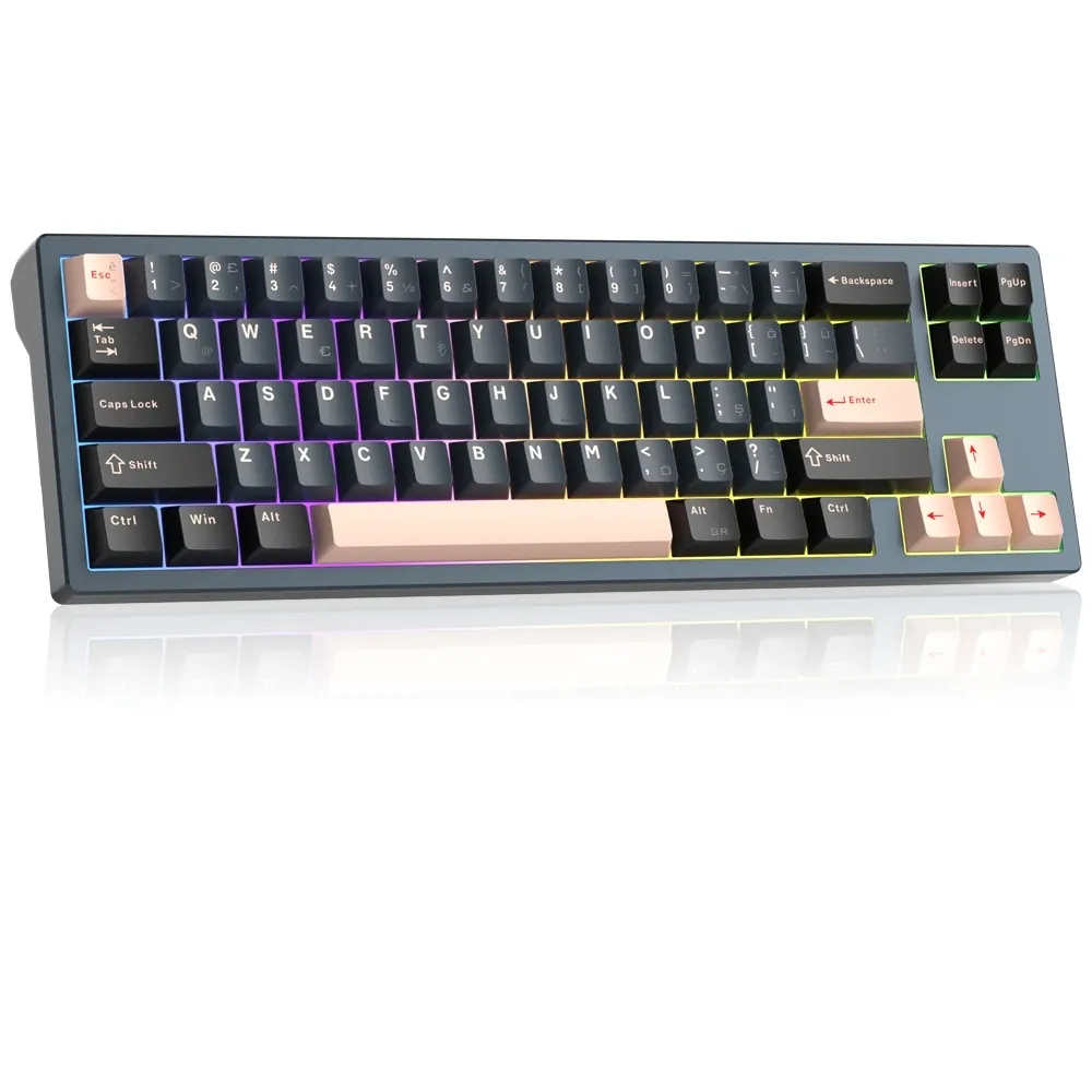 MageGee Captain72 68Tuş Kablosuz Manyetik CNC RGB HotSwap Gasket Siyah