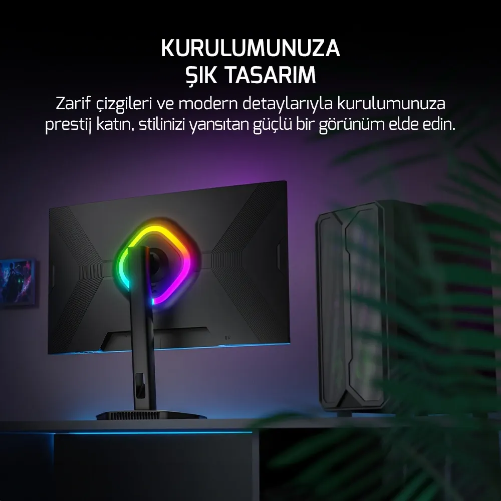 Monitör GamePower 27" Lunis L60 280Hz 0.5Ms Fast Ips Fhd RGB Pivot 3