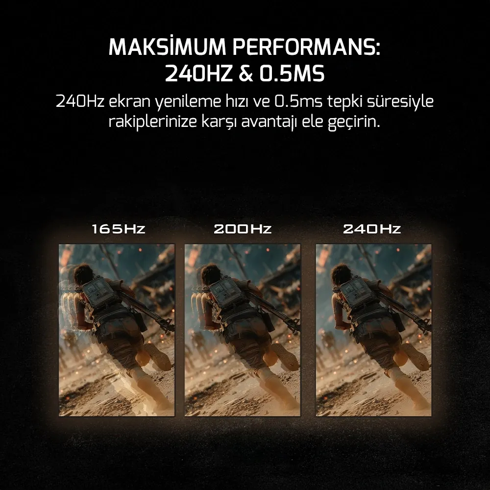 Monitör Gamepower 27" Kaze T20 Fast Ips 0.5ms 240Hz FHD Hoparlör 3