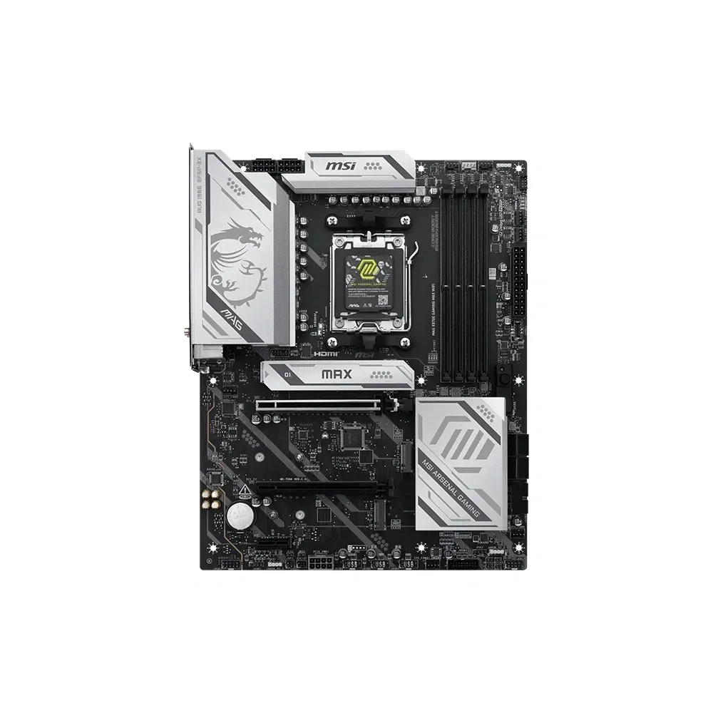 Anakart Msi X870E Gaming Max Wifi 7 Am5 Ddr5 8200(Oc)Mhz Atx 2