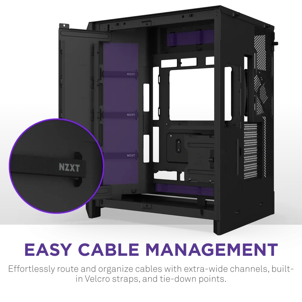 Nzxt H9 Flow RGB+ Large Dual-Chamber Mid-Tower ATX Airflow Siyah 3