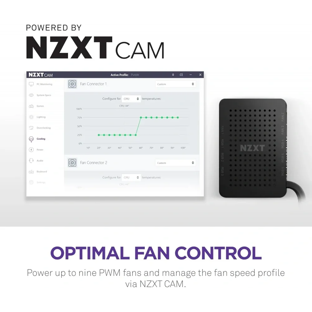 Nzxt RGB & Fan Controller AC-CRFR0-B1-6 RGB Aydınlatma Siyah