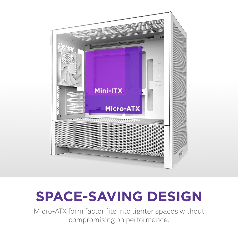 Nzxt H3 Flow CC-H31FW-01 mATX Beyaz 4
