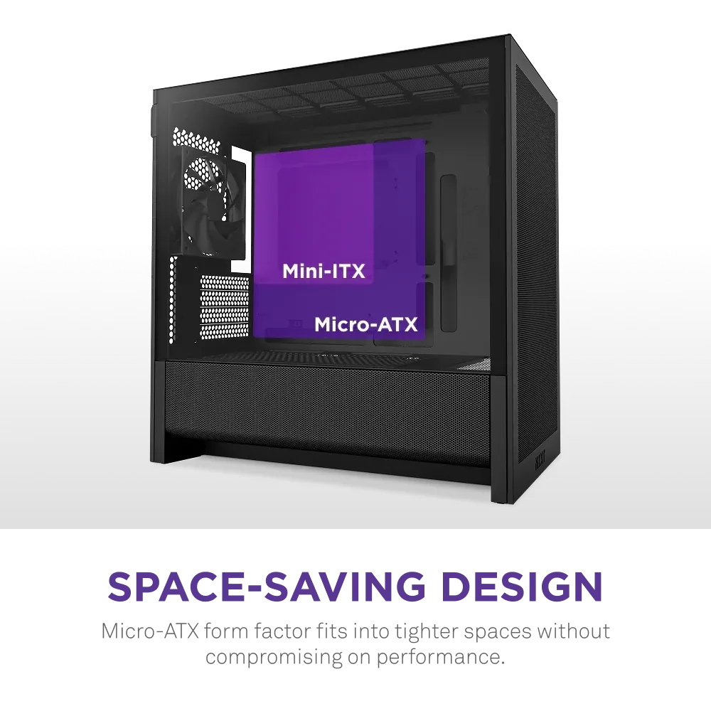 Nzxt H3 Flow CC-H31FB-01 mATX Siyah