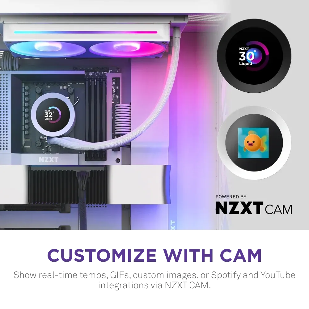 Nzxt Kraken Plus 240 RL-KR240-W2 RGB White 240mm IntelAMD Sıvı Soğutma 2