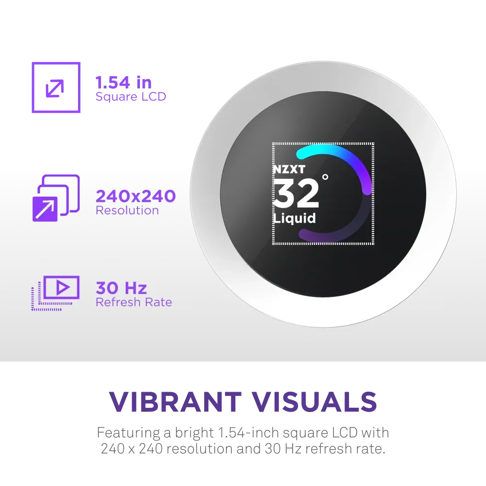 Nzxt Kraken Plus 240 RL-KR240-W2 RGB White 240mm IntelAMD Sıvı Soğutma 4